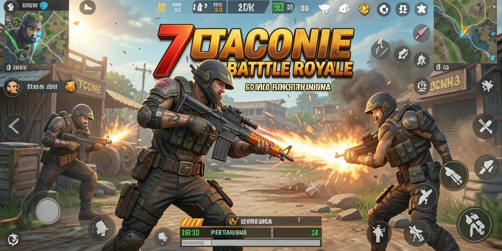 Tampilan gameplay seru dan strategis di dunia Battle Royale.