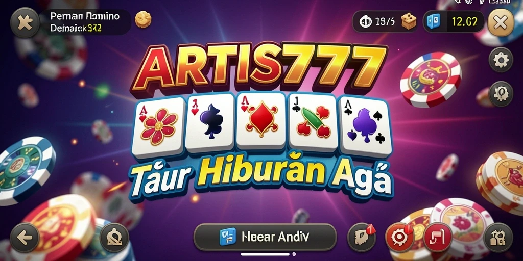 Screenshot ARTIS777 menampilkan momen seru permainan Domino dengan pemain kompetitif.