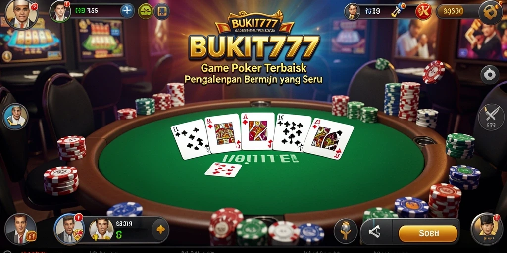 Screenshot gameplay BUKIT777 menampilkan suasana poker yang seru dan kompetitif.