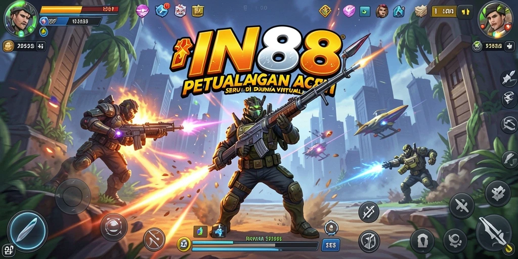 Tampilan gameplay seru dan menegangkan dari IN88.