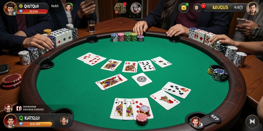 Gameplay seru KATSU5 yang menampilkan kartu QiuQiu.