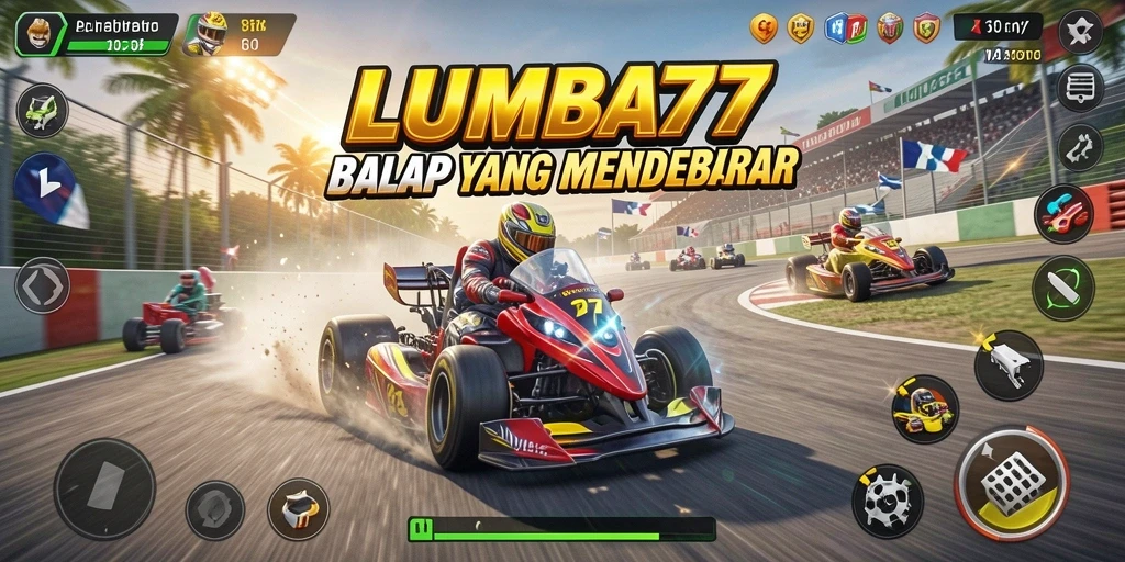 Tampilan menarik dari gameplay LUMBA77 yang penuh aksi balapan.