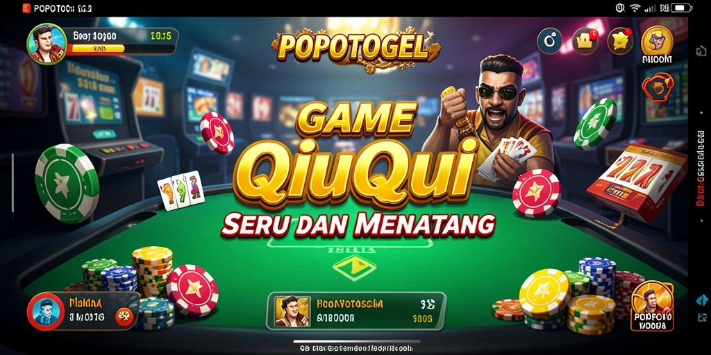 Tangkapan layar utama menunjukkan gameplay seru dari QiuQiu.