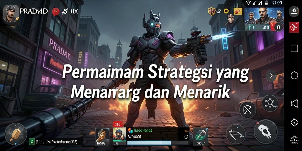 Gameplay strategis yang mendebarkan dalam PRADA4D dengan pertarungan yang intens.