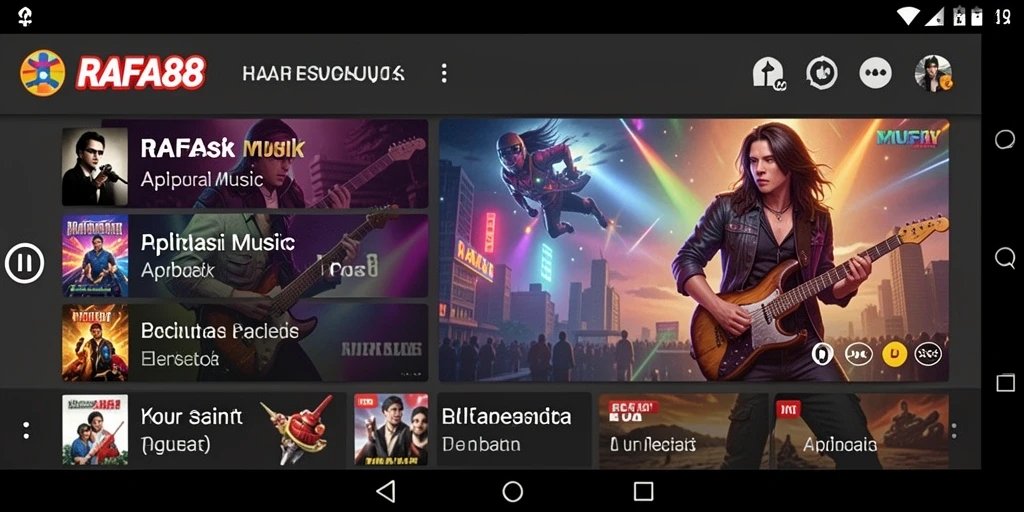 Tampilan gameplay RAFA88 yang menarik dan interaktif saat mendengarkan musik.