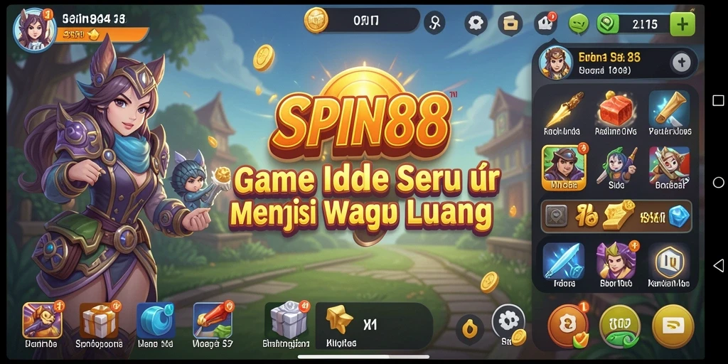 Screenshot gameplay SPIN88 menampilkan keseruan dan elemen idle.