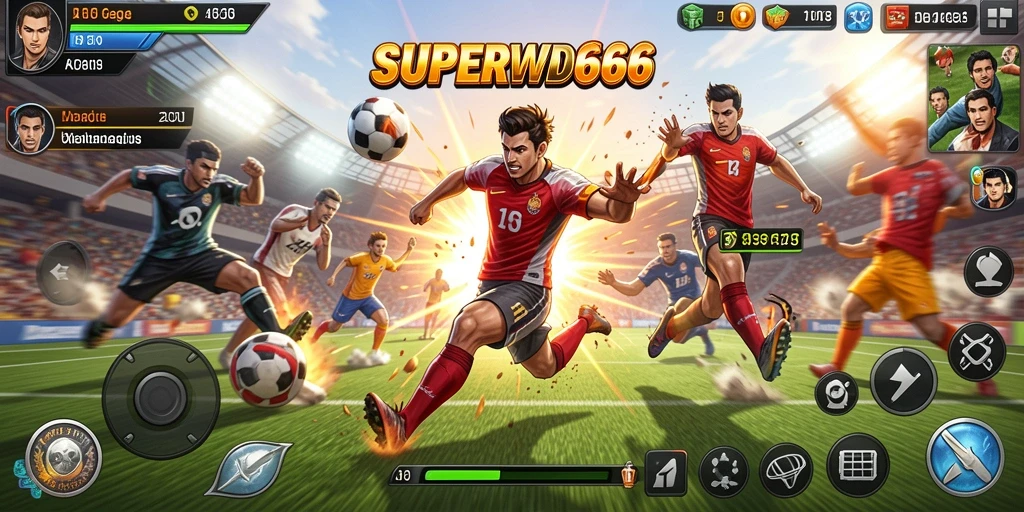 Tampilan seru gameplay olahraga di SUPERWD666.
