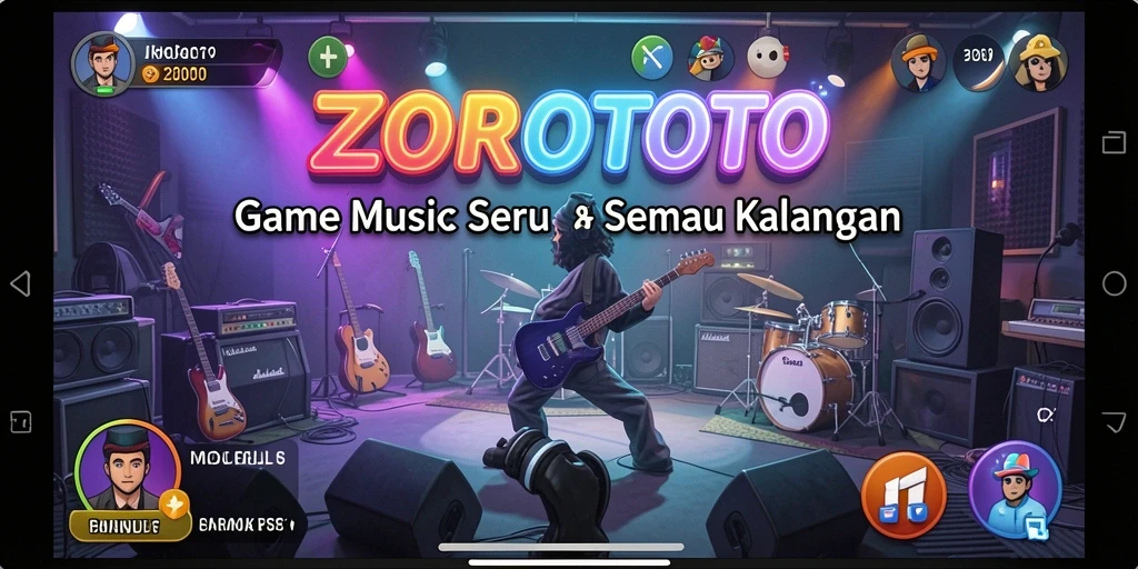 Screenshot ZOROTOTO menampilkan gameplay musik yang seru dan interaktif.